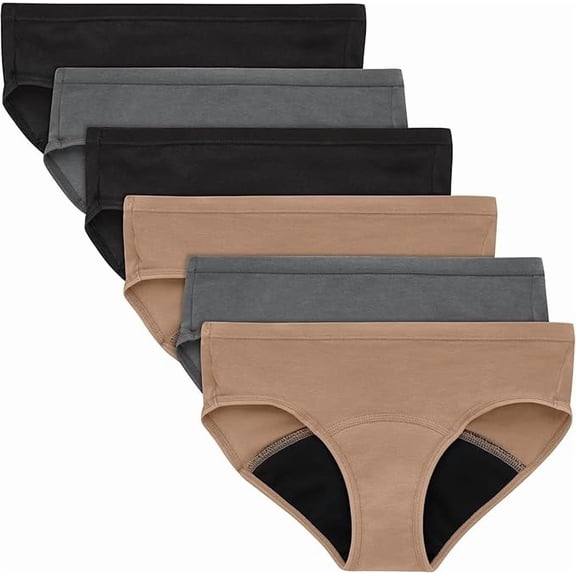 Hanes Girls' Comfort, Period. Boys'hort & Hipster Period Underwear, Moderate Protection, Multi-Pack
