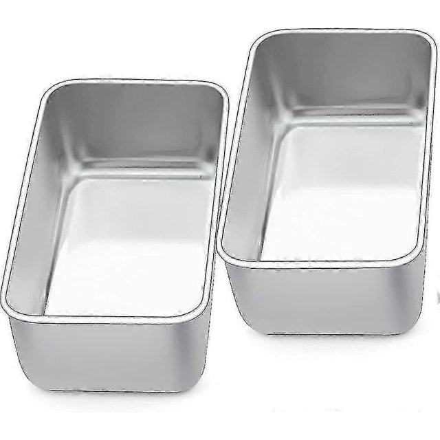 Loaf Pan Set Of 2. Stainless Steel Bread Pan, Toast Bread Baking Pan. Bread Mold