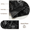 thumbnail image 6 of Round Rugs 7Ft, Black Spring Floral Round Area Rug Washable Indoor Throw Carpet, Vintage Botanical Watercolor Large Non Slip Circle Rug for Dining Room Playroom Home Decor Aesthetic, 6 of 8