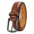 thumbnail image 1 of Cinturón de piel Chaoren marrón para hombre, vestido con desodorante en caja de regalo, 1 of 8
