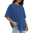 thumbnail image 4 of Womens Tops Short Sleeve Shirts Summer Comfy Crew Neck T-Shirt, 4 of 4