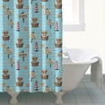 thumbnail image 4 of Blue Highland Cow Bathtub Starfish Pattern Shower Curtain 72"x84" ,Bathroom Decorative Shower Curtains Set with 12 Hooks,Modern Waterproof Washable Shower Curtain, 4 of 6