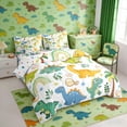 thumbnail image 2 of Erosebridal Funny Dinosaur Bedding Comforter Set for Kids, Rainbow Dino Eggs Queen Bedding Sets, 2 of 6