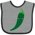 thumbnail image 3 of Inktastic Green Chili Pepper Kawaii Boys or Girls Baby Bib, 3 of 4