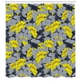 thumbnail image 3 of Ambesonne Floral Shower Curtain, Contrast Tones Florets, 69"Wx84"L, Yellow and Grey, 3 of 3