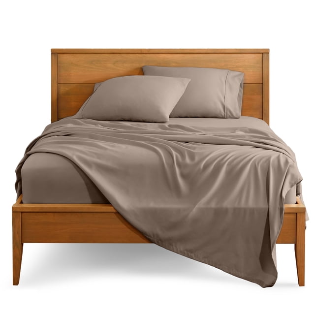 Juego de Sábanas Bare Home 1800 Microfibra Ultra Suave Queen Taupe