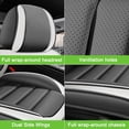 thumbnail image 5 of 2003 Car Seat Cover for Kia Optima , Faux Leather Front two seats With Lumbar Support Protect and Upgrade Seats, Gray and White Car Seat Covers, Upgrade the Car's Interior, 5 of 8