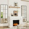 thumbnail image 6 of Mirror Full Length, 65"x22" Large Rectangular Mirrors, Window Pane Wall Mirror, Black Full Body Mirror with Aluminum Frame, Farmhouse Standing Mirrors Hanging or Leaning for Living Room,No Stand, 6 of 15