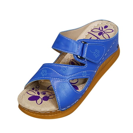 

adviicd Platform Sandals for Women Bedroom Slippers Women Sandals Foot Hollow Top Shoes Fashion Platform And Summer Low Women s Set Dog Slippers for Women