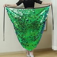 thumbnail image 4 of Conjunto de toalla de cadera de sirena para danza del vientre, toalla de cintura de cadera con lentejuelas sexy, falda larga con cuentas, 4 of 5