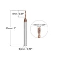 thumbnail image 2 of Uxcell 1.45mm Dia 4mm Shank Titanium Coated Carbide Straight Shank Twist Drill Bit 2 Pack, 2 of 6
