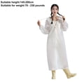 thumbnail image 3 of Thickened EVA Rain Poncho for Adults, Reusable Waterproof Raincoat with Hood, Portable Outdoor Rain Gear for Hiking Cycling Commuting, Unisex Cape-Style Rain Cape, 3 of 6