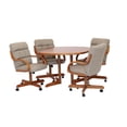 thumbnail image 5 of Caster Chair Company 5-Piece 42x42 Caster Dining Set Wood Edge Laminate Table Top & Toast Chairs, 5 of 25