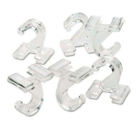 Adams Manufacturing Corporation Clear Plastic Ceiling Hooks, 5/16 X 3/4 X 1-3/8, 6