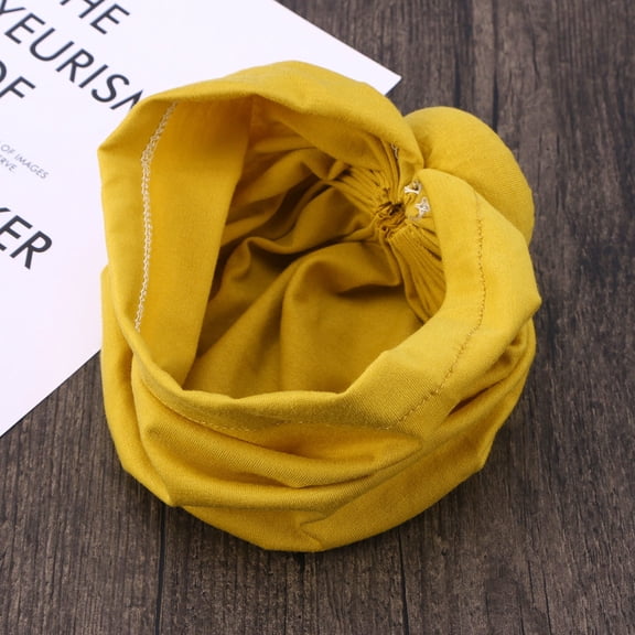 HEMOTON Infant Turban Knot Baby Turban Headbands Bohemian Knot Wrap Hat (Yellow)