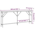 thumbnail image 4 of vidaXL Console Table Brown Oak 180x23x75 cm Engineered Wood, 4 of 5