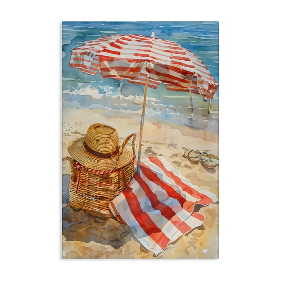 Stupell Industries Classic Beach Vibe Canvas Wall Art, design by LSR Design Studio, 45 x 30