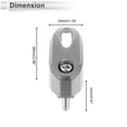 thumbnail image 4 of Gancho colgante para motocicleta Rectángulo Soporte para casco de motocicleta Equipaje Bolsa para scooters bicicletas Aleación de aluminio Tono titanio 1 juego 68mm, 4 of 7