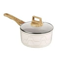 thumbnail image 3 of jifeng Non Stick Milk Pot 16cm Small Chocolate Melt Pan Soup Pot for Home Gas Stove White, 3 of 9