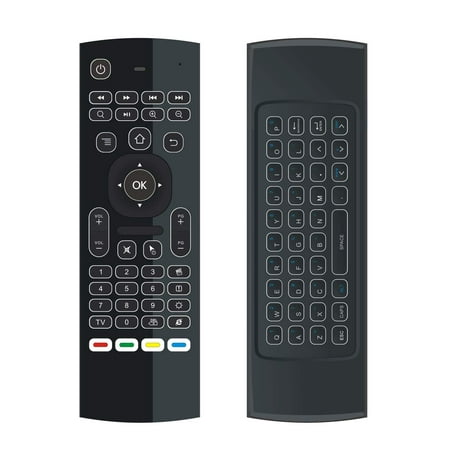 Mini Wireless Keyboard Air Remote Mouse Control with Backlit MX3 IR Learning for Android TV Box, PC, Projector, HTPC