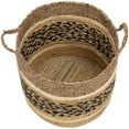 thumbnail image 3 of Northlight Seagrass Weave Round Storage Baskets with Handles - 15" - Set of 3, 3 of 6