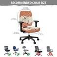 thumbnail image 6 of SCRAWLGOD 2 PCS Non-Slip Computer Office Chair Cover Breathable Easy to Remove Rotating Chair Cover Stain Resistant Universal Desk Chair Cover, Dragonfly Bohemian Mandala Teal Orange, 6 of 7