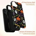 thumbnail image 4 of Spooky & Sweet Halloween iPhone Case, Fun Pumpkin Faces, Candy, Spider Webs & Skulls, Trick or Treat Themed Durable Phone Cover for iPhone 16 15 14 13 12 11 Mini Pro Max, 4 of 6