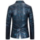 thumbnail image 4 of abrigo con estampado de piel de serpiente de moda traje de hombre de un solo pecho ajustado Pompotops oipoqjl12098, 4 of 4