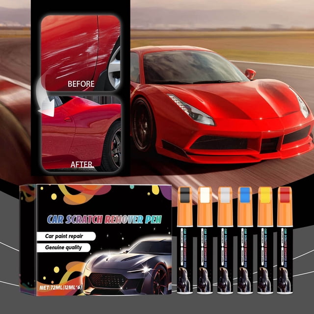 Car Scratch Removal Paint Pen 6 Color Kit 72ML Car Paint And Decontamination Up Paint Scratch Restoration Color Up Paint Pen Dry Wall Panels Wall Files Popcorn Ceiling Sponge Drywall Mud Mix Drywall