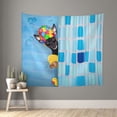 thumbnail image 2 of Balery Prague Ratter Dog in Bathtub Pattern Tapestry 60x51 Inches - Large Wall Hanging Tapestry for Bedroom, Living Room, Dorm Decor - Artistic and Aesthetic Room Decor, 2 of 9