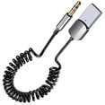 thumbnail image 3 of Sidaley Adaptador Bluetooth de audio para automóvil 3.5MM Jack Multifuncional USB Bluetooth 5.0 Transmisor y receptor Convertidor de señal de audio Teléfono y Comunicación, 3 of 6