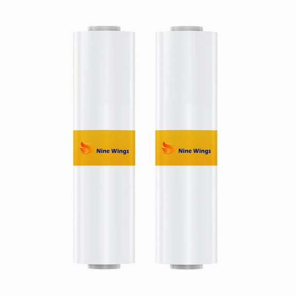 Nine Wings Stretch Film Wrap Heavy Duty, 1 Pack 18 inch x 1000ft Shrink Wrap Rolls Clear, 80 Gauge