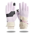 thumbnail image 4 of Nkmbld Heated Gloves for Men Women, Winter Warm Windproof Gloves Thickening Plush Full-Finger Touching Screen Outdoor Cycling Zipper Gloves, Purple, 4 of 7