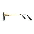 thumbnail image 4 of Mens Rectangular Half Rim 90s Gangster Sunglasses Gold Smoke, 4 of 4