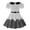 White, variant on IFNWSV Girls Dresses Ummer Waist Collection Polka Patchwork Doll Neck Short Sleeve Round Neck Dress Red 4-5 Years