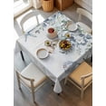 thumbnail image 6 of Blue Coastal Table Cloth, Eucalyptus Leaves Summer Beach Starfish Waterproof Tablecloth for Square Tables, Reusable Washable Fabric Table Cover for Restaurant Kitchen Dining Tables 60"x60", 6 of 6