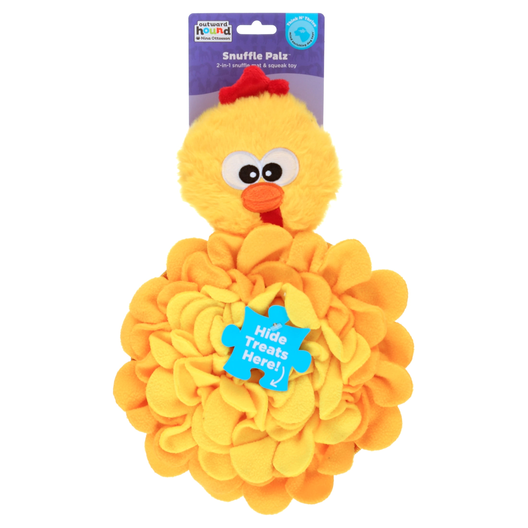 Outward Hound by Nina Ottosson Snuffle Palz 13.4" Squeaky Dog Toy, Chicken