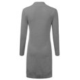 thumbnail image 3 of Doublju Women's Lightweight Long Sleeve Open Front Long Cardigan Sweaters, 3 of 4