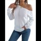 thumbnail image 3 of Tops de Crochet para Mujer, Suéteres con Hombros Descubiertos, Ropa de Playa de Punto Calado de Larga de Verano XL, 3 of 10