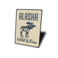 thumbnail image 4 of Alaska Wild and Free Novelty Sign, Metal Wall Decor - 10x14 inches, 4 of 4