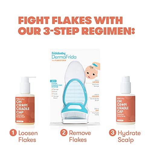 Frida Baby DermaFrida The FlakeFixer 3-Step Cradle Cap System