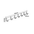 thumbnail image 2 of BOEN A2024H7-1 Coat Hook Rack/Rail with 7 Pronged Hooks Wall Mount Solid Aluminum, 2 of 2