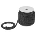 thumbnail image 1 of Uxcell 22 Yardas Cuerda de Trim Suave Trenzada, 5mm/0.2" Cuerda de Seda de Poliéster Negra para Manualidades de Bricolaje, 1 of 1