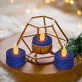 thumbnail image 4 of Velas LED FURORA LIGHTING Azul Real con Purpurina, Paquete de 12, sin Llama para Decoración del Hoga, 4 of 8