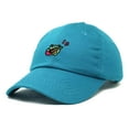 thumbnail image 5 of Dalix Melody Frog Embroidered Womens Cotton Dad Hat Baseball Cap Adjustable in Teal, 5 of 5