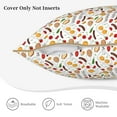 thumbnail image 5 of Xecao Sausage Tomato Toast Print Soft Velvet Decorative Throw Pillow Covers, Square Cushion Cases for Bed, Sofa, Living Room, Car, and Indoor Outdoor Use-16"x16", 5 of 8
