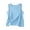 Blue, variant on Women Wide Strap Tank Top Linen Comfortable Loose Camisole Solid Color V Neck Sleeveless Undershirt Coffee XL