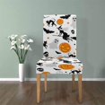 thumbnail image 4 of KXMDXA Halloween Pumpkin Cat Witch Stretch Chair Cover Protector Seat Slipcover for Dining Room Hotel Wedding Party Set of 1, 4 of 5