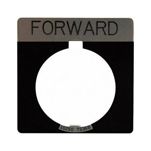 Eaton LegendPlate,Forward,White/Black,Square 10250TS15