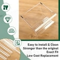 thumbnail image 4 of Kojem WP 2188664, Frigidaire Crisper Pan Drawer Bin, Replacement Fit for Whirlpool, Kenmore, Maytag, Refrigerator, Clear Crisper Pan Bottom Drawer, 4 of 13